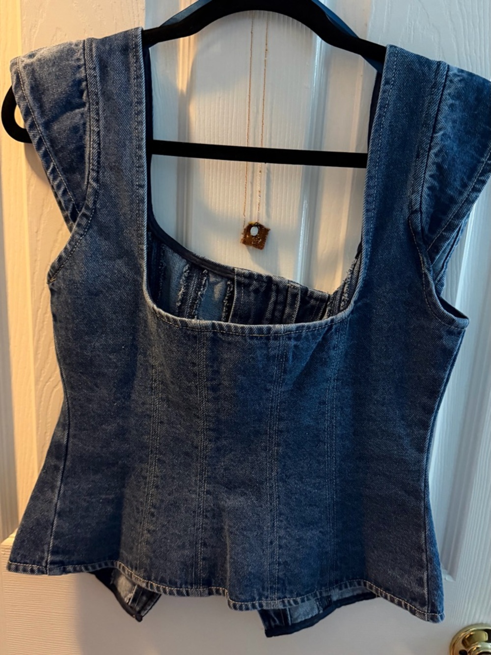 Vici Blue Denim Corset Top - Picture 2 of 5